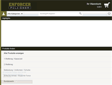 Tablet Screenshot of enforcer-military.de